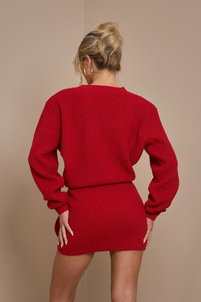 LAROSA PREMIUM KNIT SKIRT | ROUGE