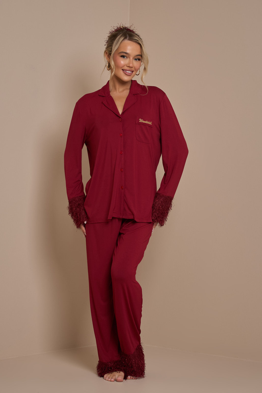 Wine theme pajamas sale