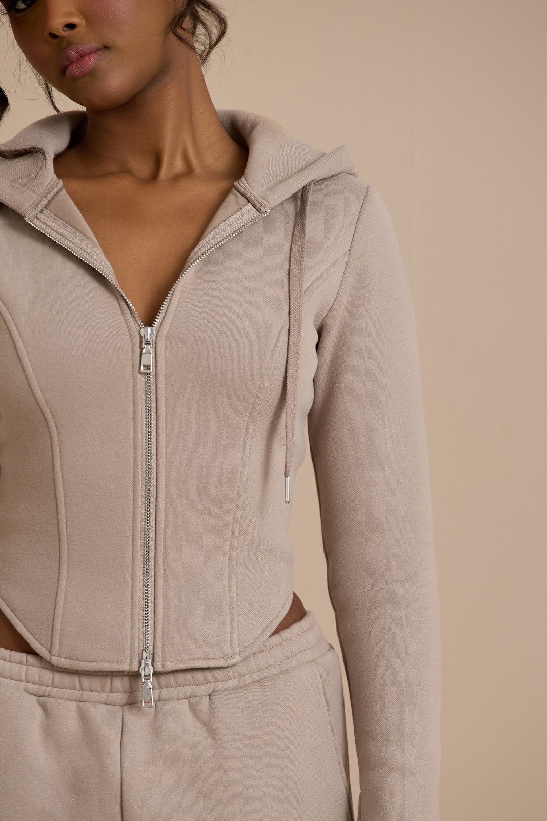 EVERYDAY ZIP UP CONTOUR JACKET | MOCHA