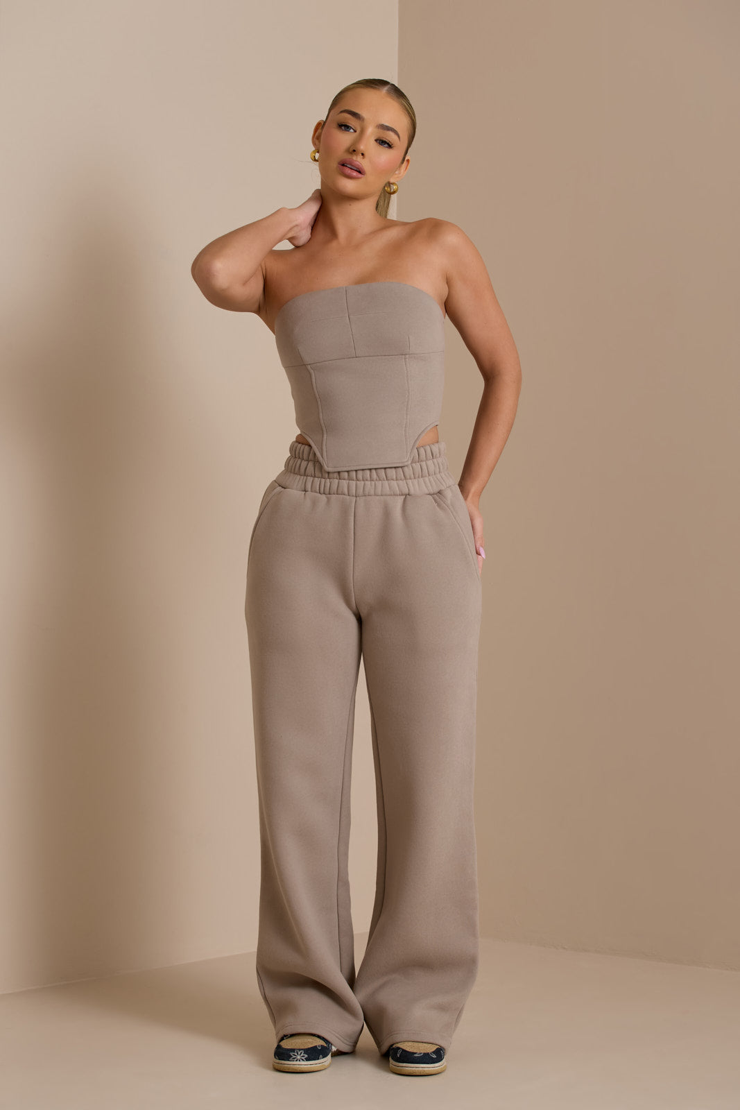 EVERYDAY WIDE LEG JOGGER | MOCHA