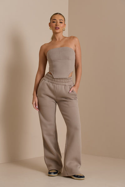 EVERYDAY WIDE LEG JOGGER | MOCHA