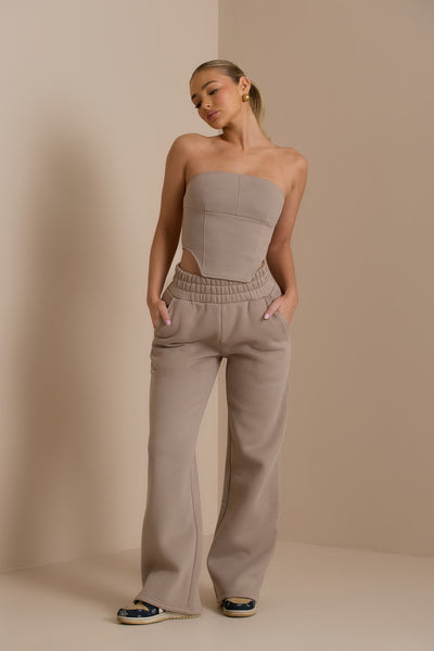 EVERYDAY WIDE LEG JOGGER | MOCHA