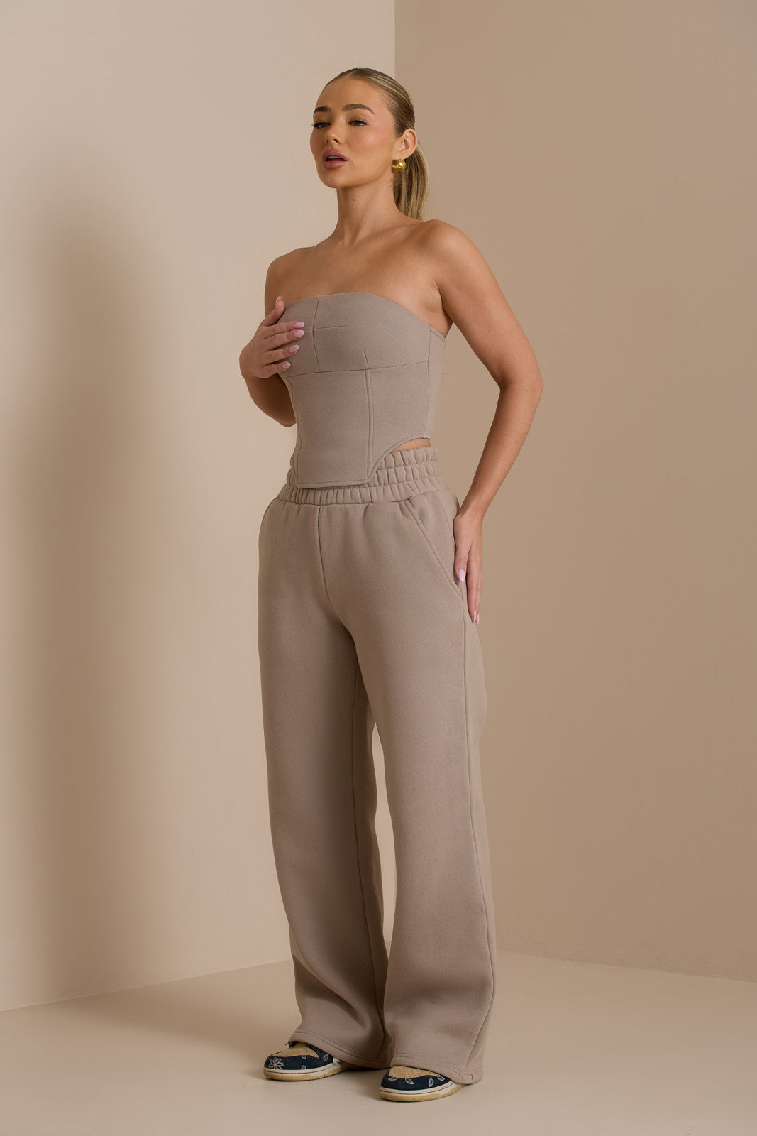 EVERYDAY WIDE LEG JOGGER | MOCHA