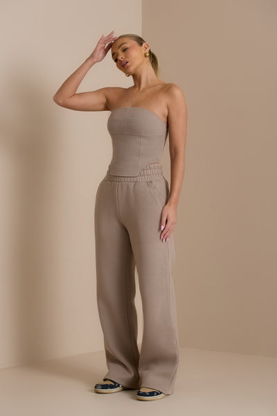 EVERYDAY WIDE LEG JOGGER | MOCHA