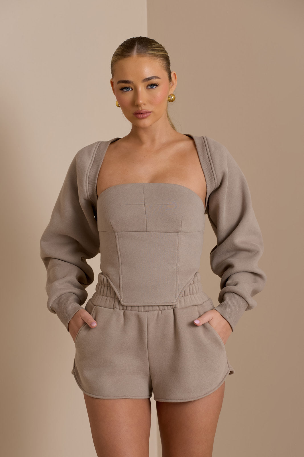 EVERYDAY LOUNGE SHRUG | MOCHA