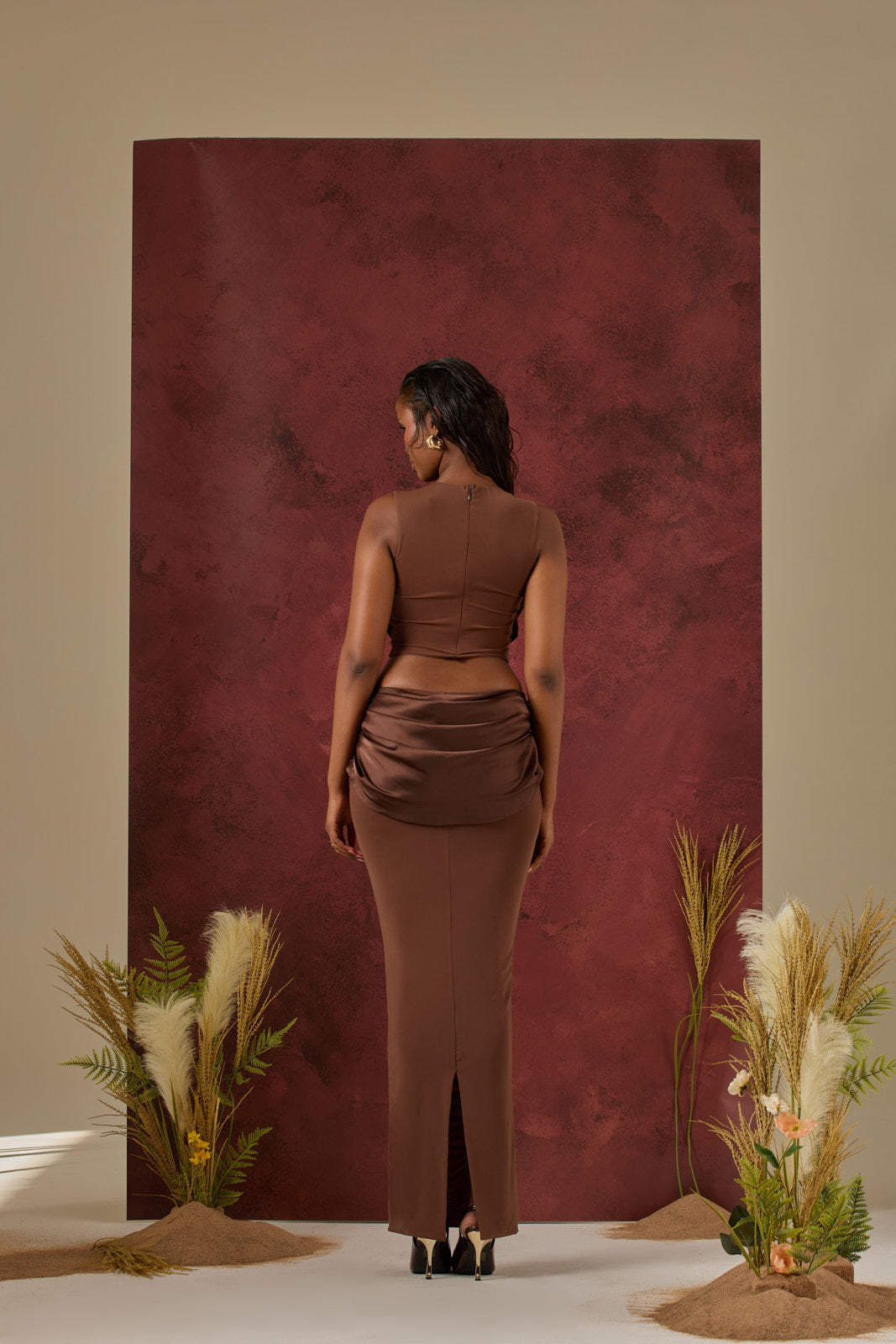 COLE SATIN CO-ORD | CHOCOLATE