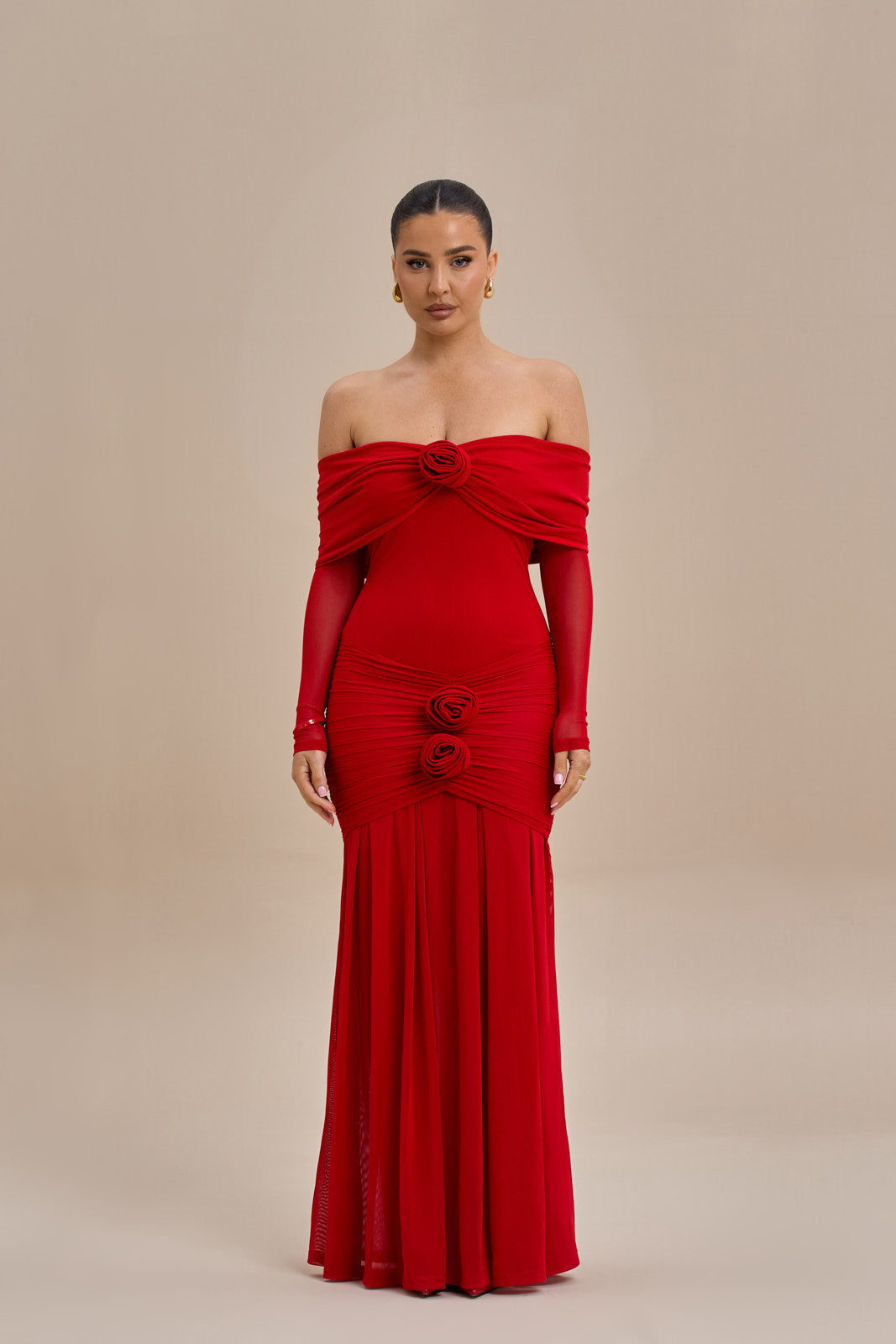 VIVIENNE BARDOT MAXI DRESS | RED