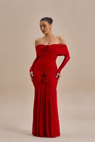 VIVIENNE BARDOT MAXI DRESS | RED