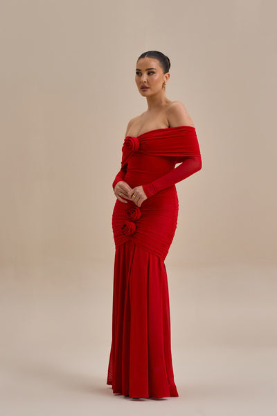 VIVIENNE BARDOT MAXI DRESS | RED