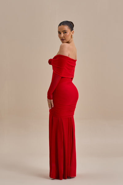 VIVIENNE BARDOT MAXI DRESS | RED