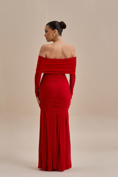 VIVIENNE BARDOT MAXI DRESS | RED