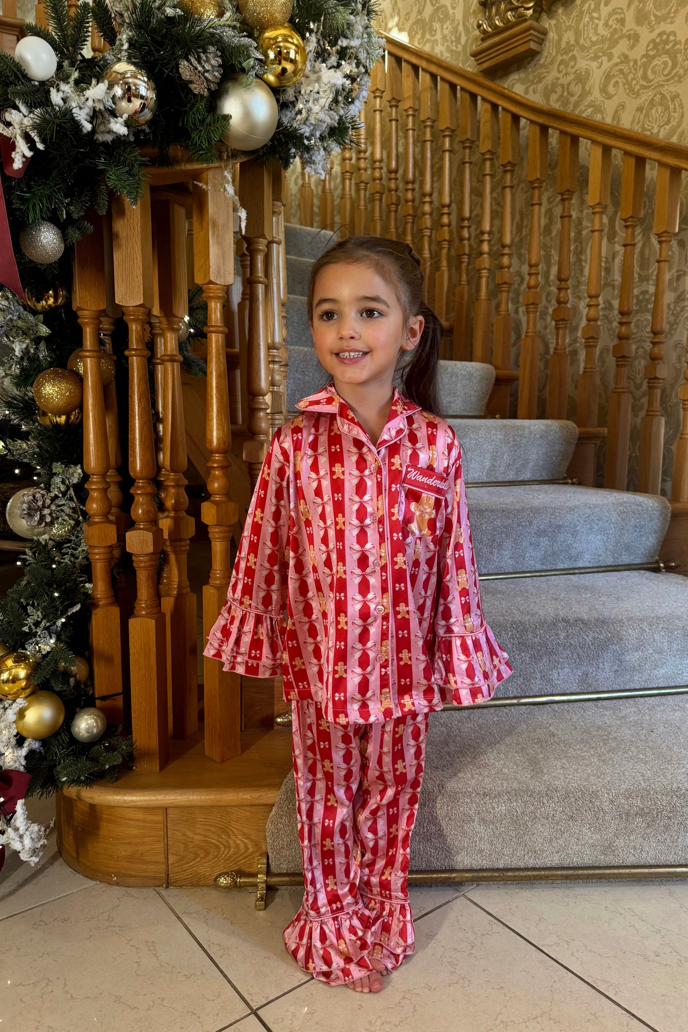 FC Mini | Gingerbread & Bow Christmas Pyjamas